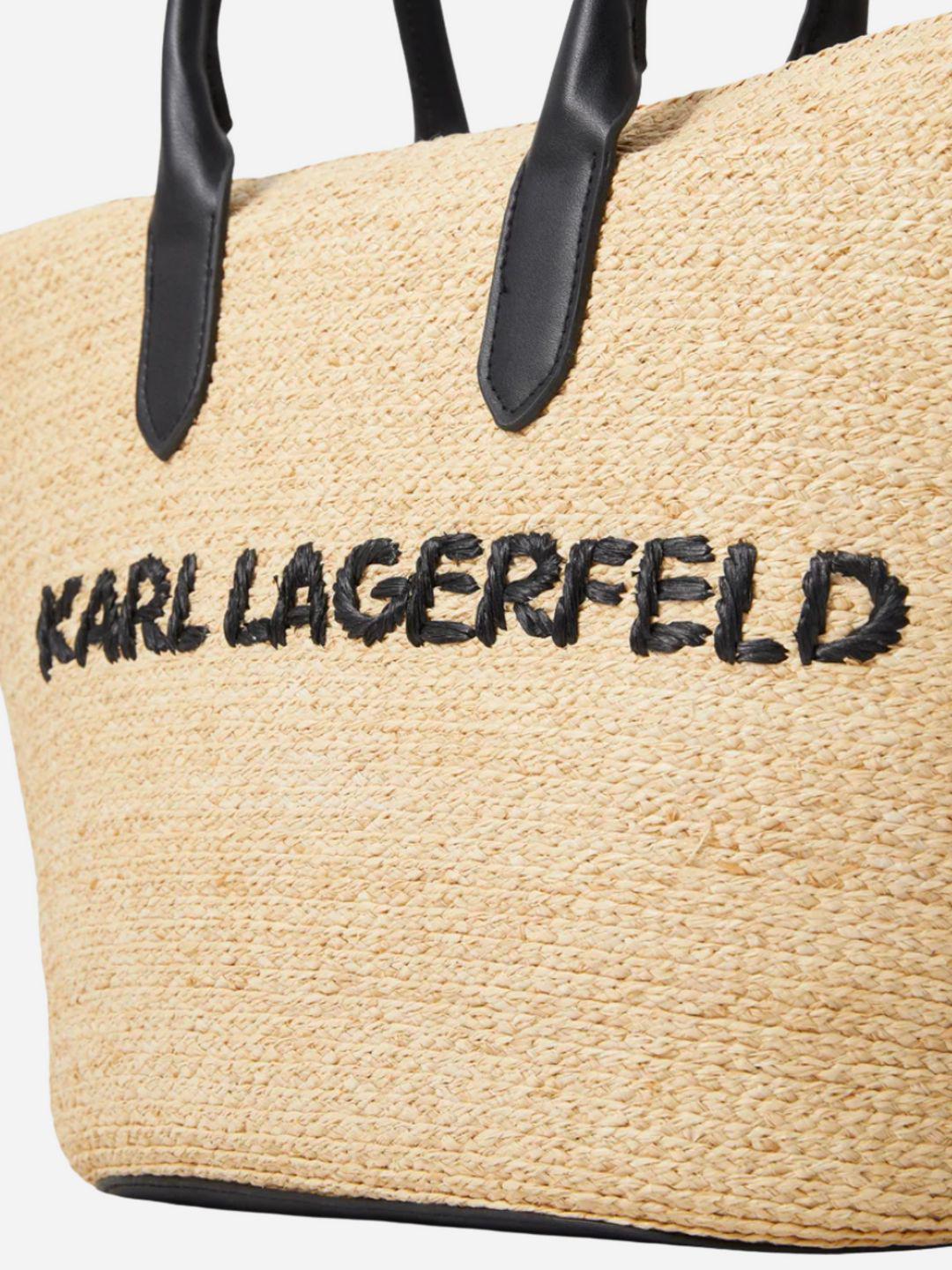 Karl Lagerfeld Mala de praia ESSENTIAL em bege