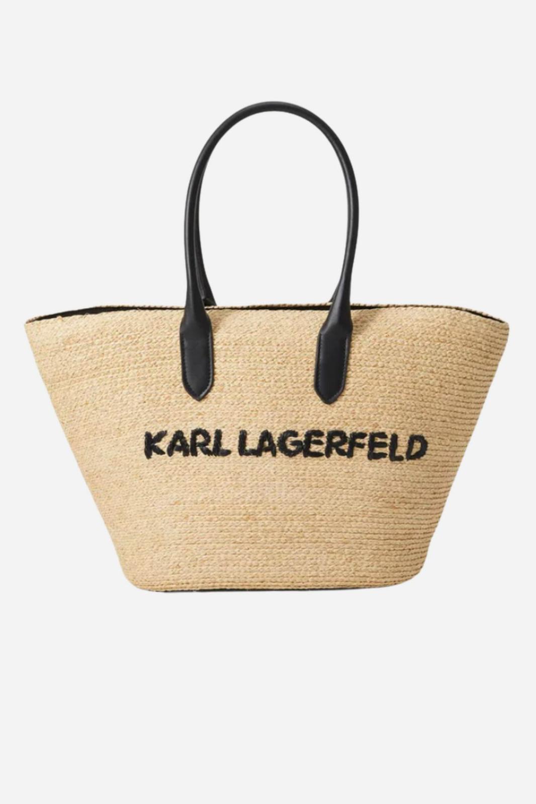 Karl Lagerfeld Mala de praia ESSENTIAL em bege