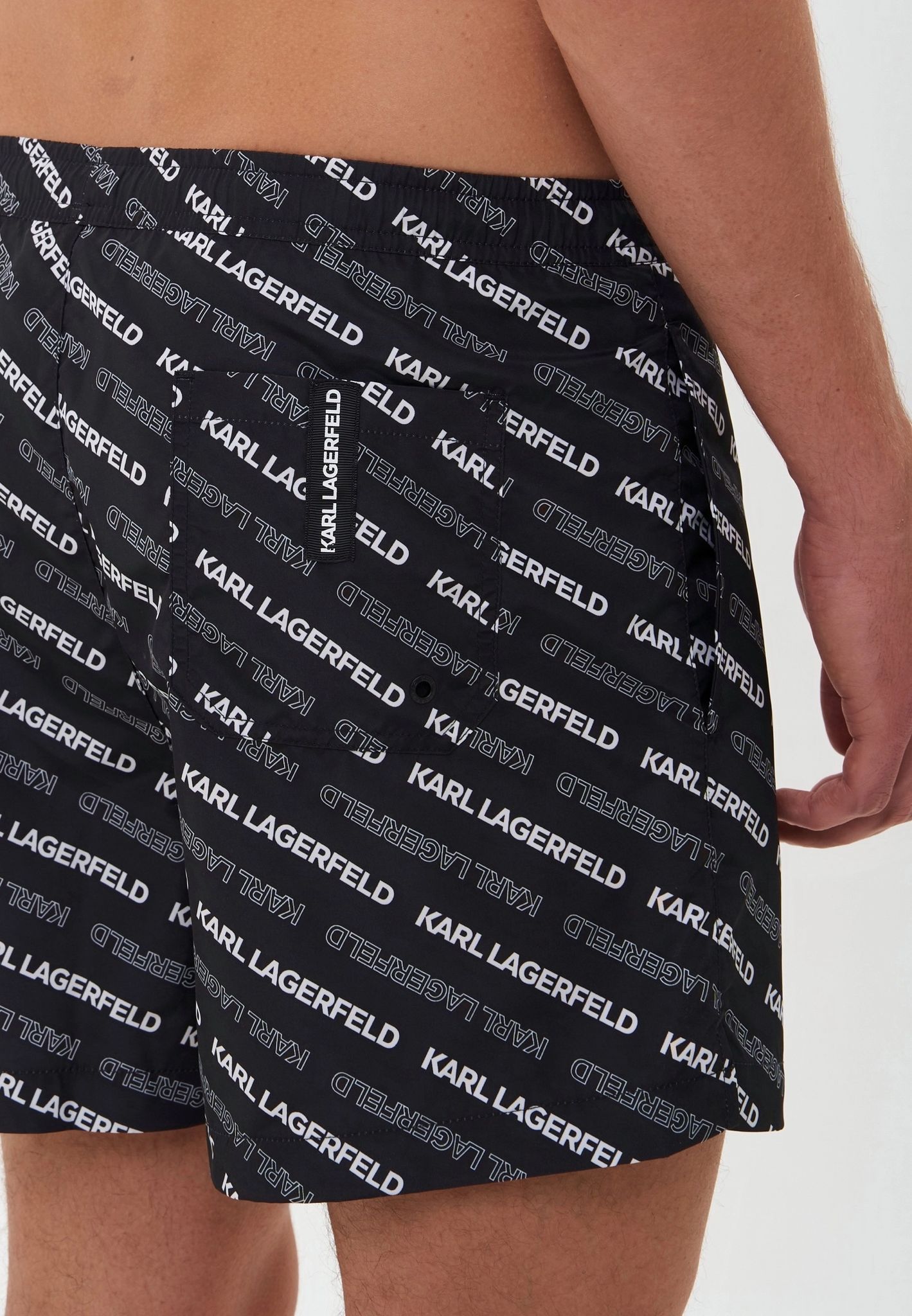 KARL LAGERFELD Calção de Banho com Logo Estampado