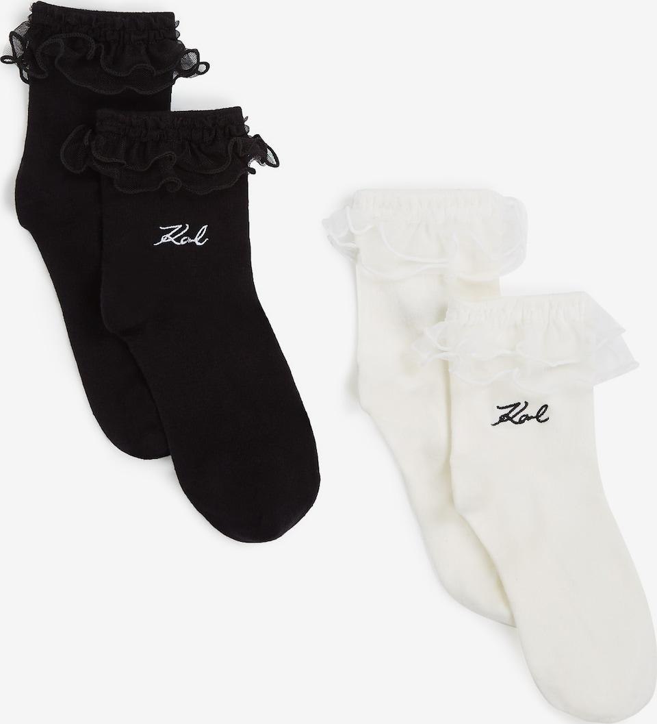 Karl Lagerfeld Meias em Preto, Branco