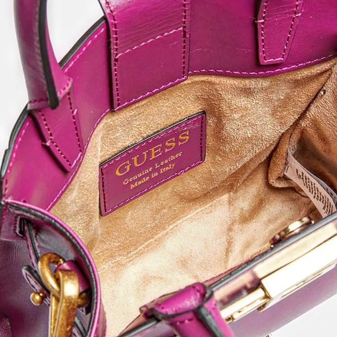 Mini Bolsa GUESS Cristina Echtes Leder COURO LEGÍTIMO