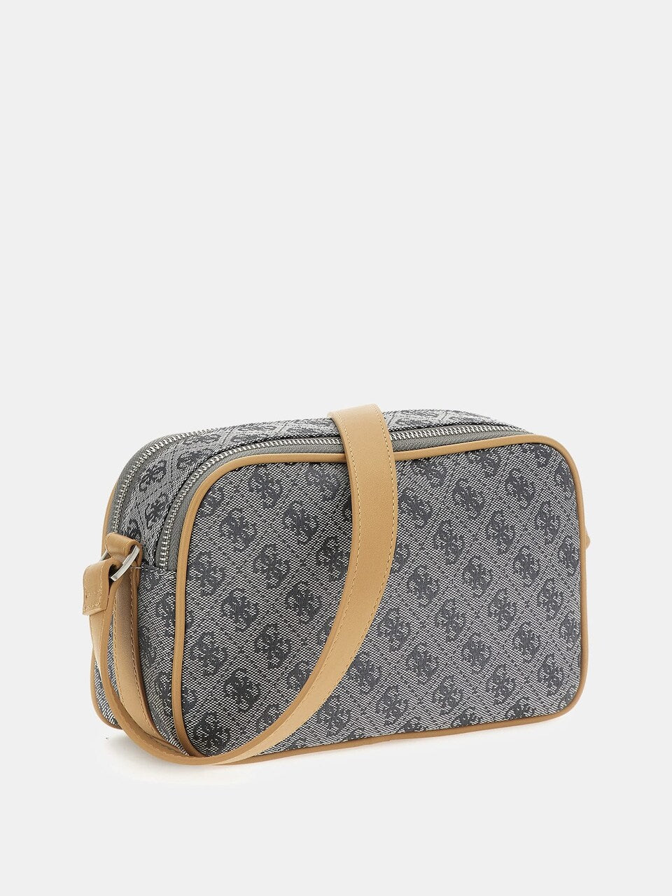 Bolsa Transversal GUESS 'Vezzola' – Minimalismo e Sofisticação em Cinza e Antracite