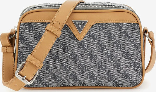 Bolsa Transversal GUESS 'Vezzola' – Minimalismo e Sofisticação em Cinza e Antracite