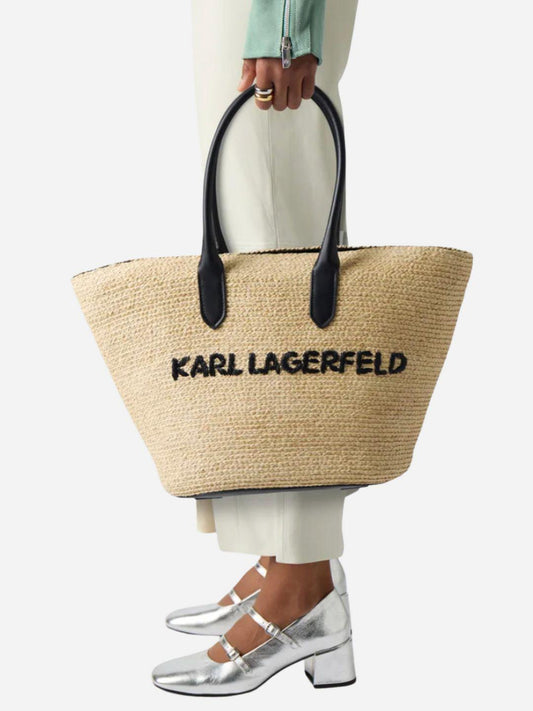 Karl Lagerfeld Mala de praia ESSENTIAL em bege