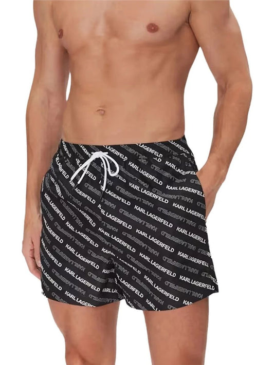 KARL LAGERFELD Calção de Banho com Logo Estampado